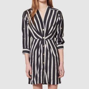 Sandro Camelia Striped Mini Dress Medium